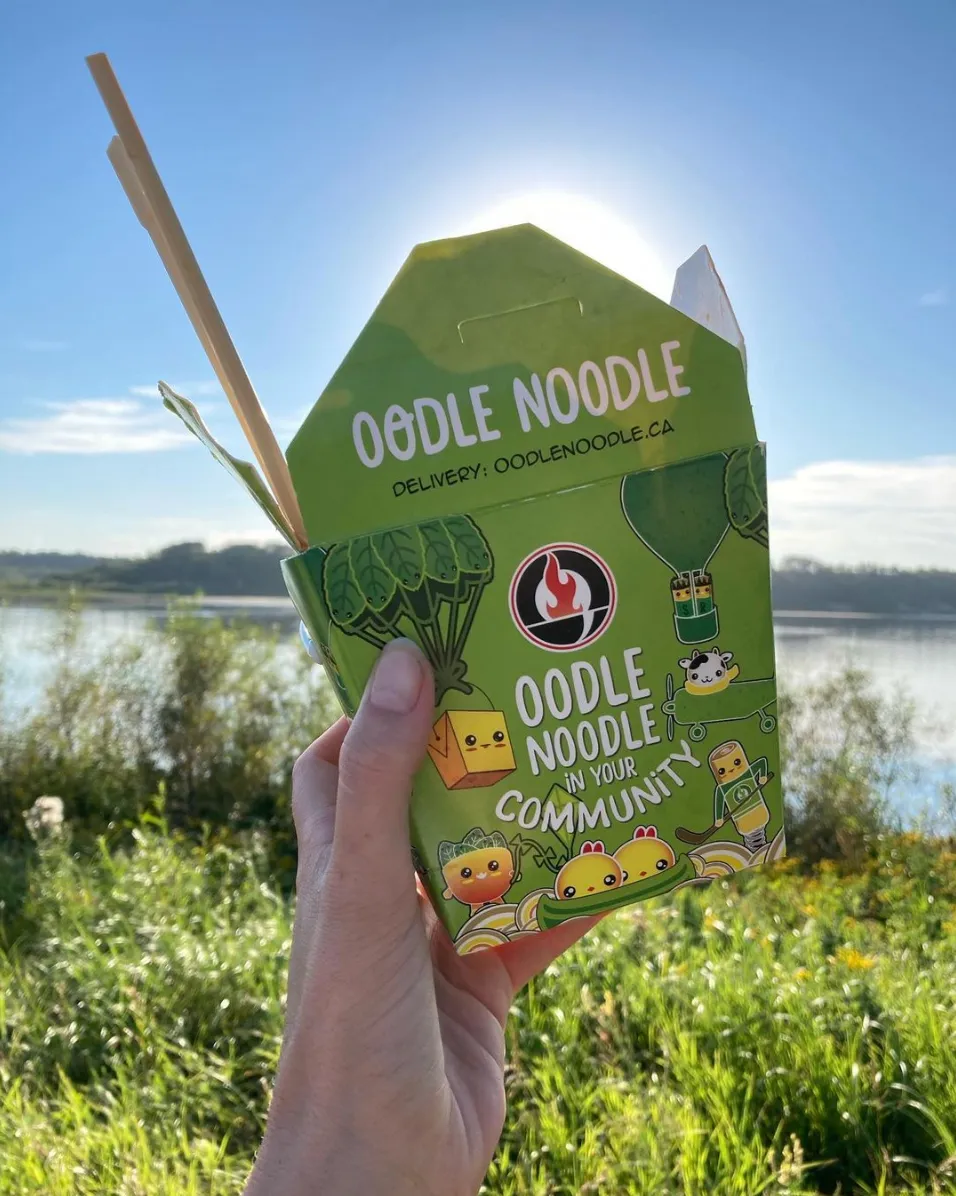 photo of a box of Oodle Noodle noodles, supporting our local community and charities in Edmonton